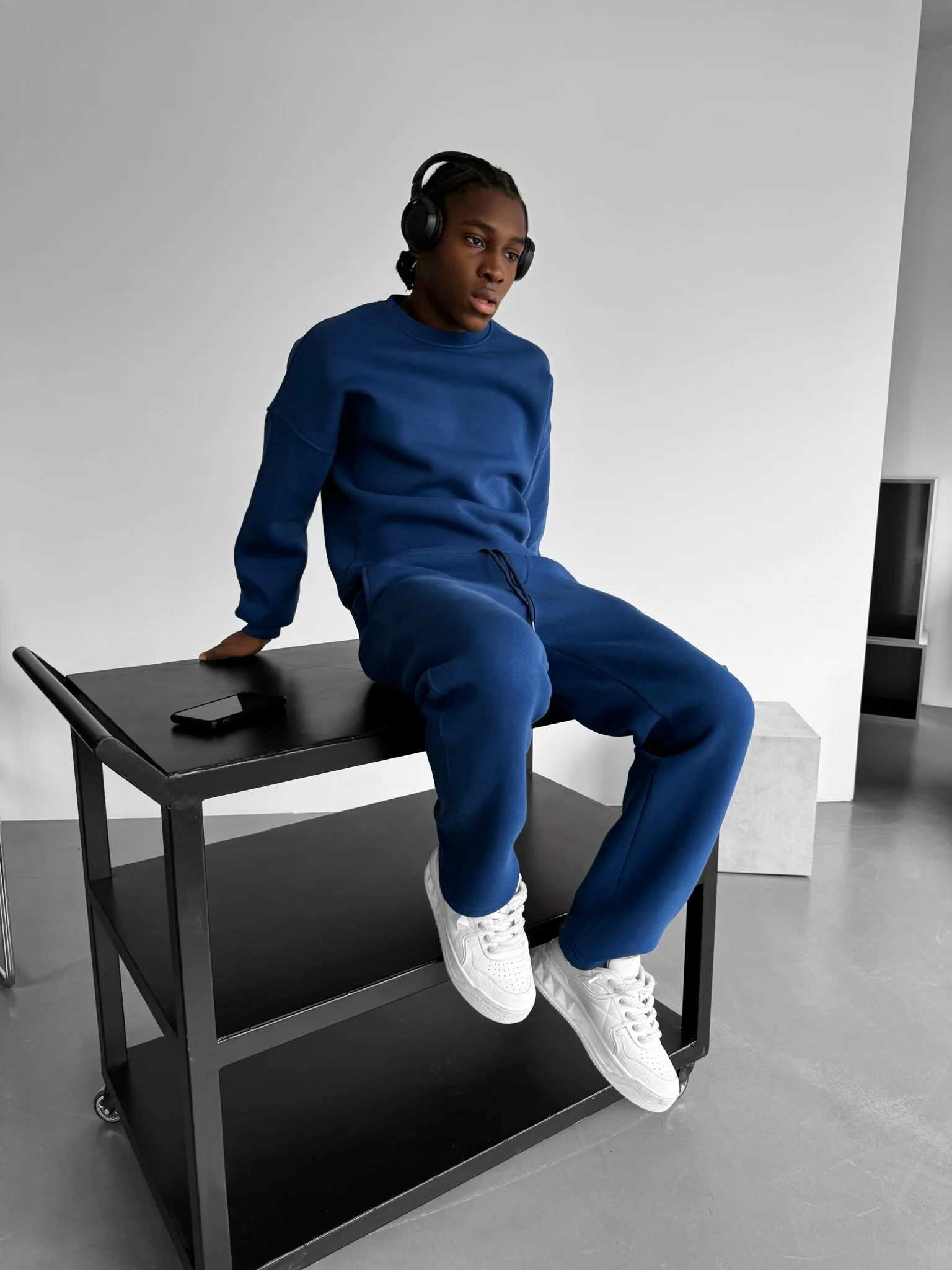 Basic Trousers - Navy Poeny - Image 2