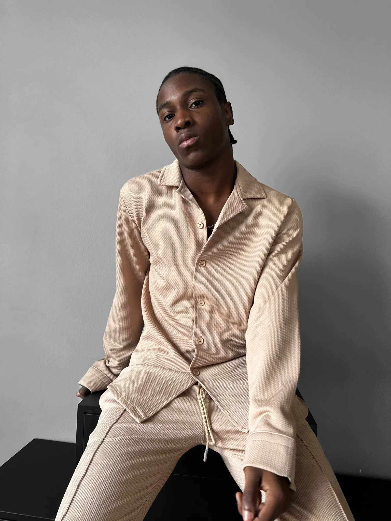 Comfort Suit Shirt - Beige