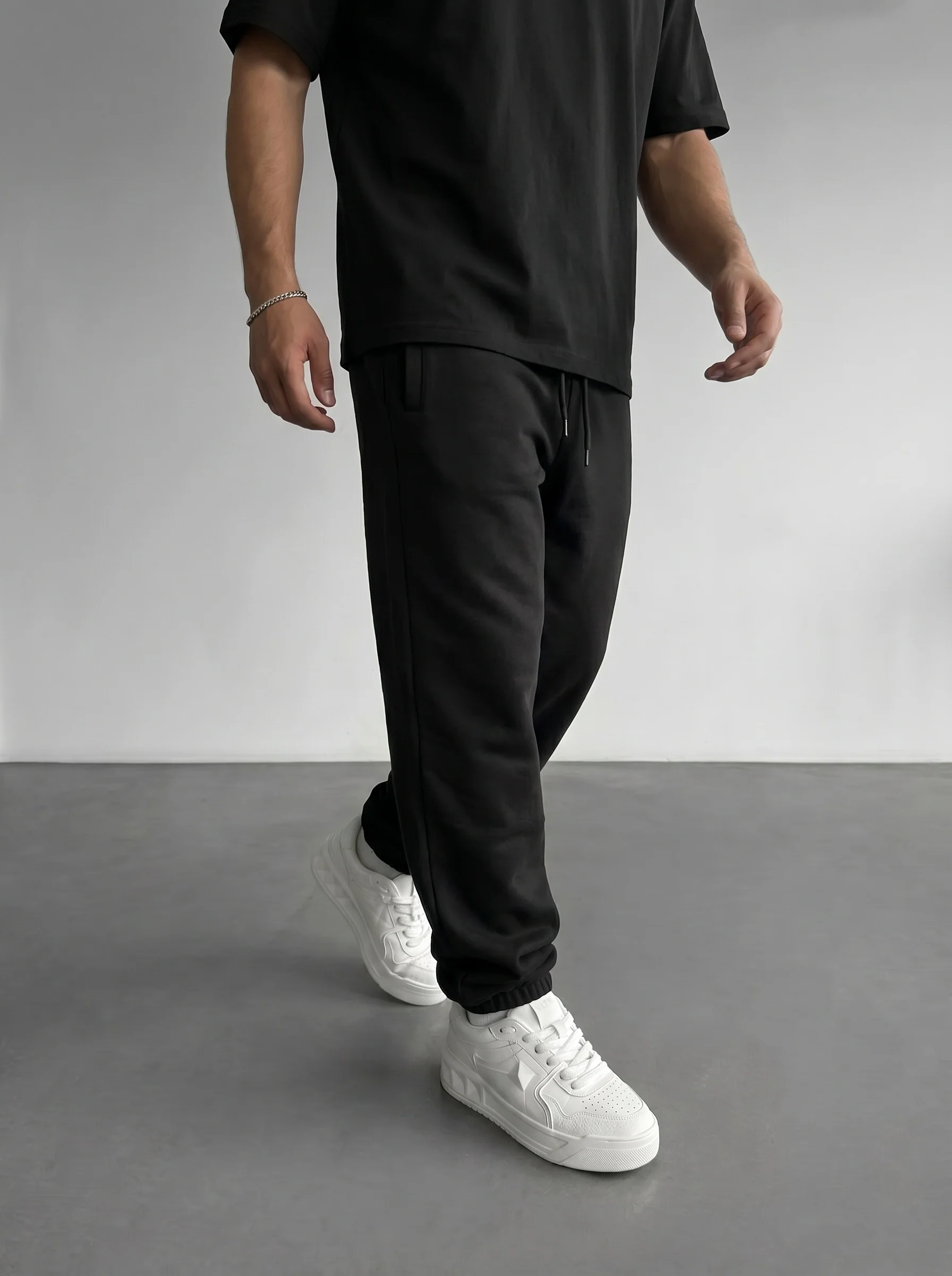 Loose Fit Basic Jogger - Black