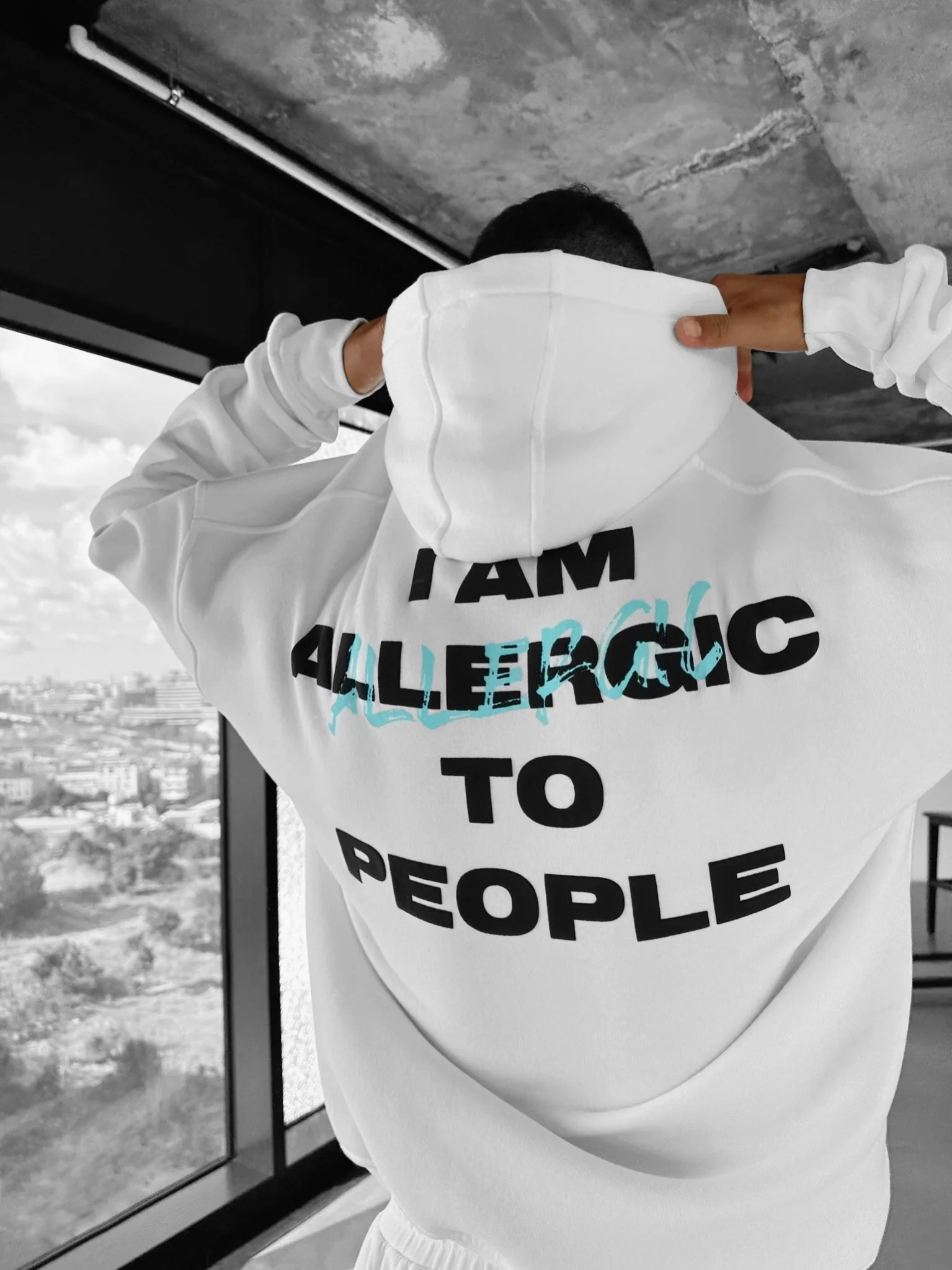 Oversize Allergic Hoodie - White