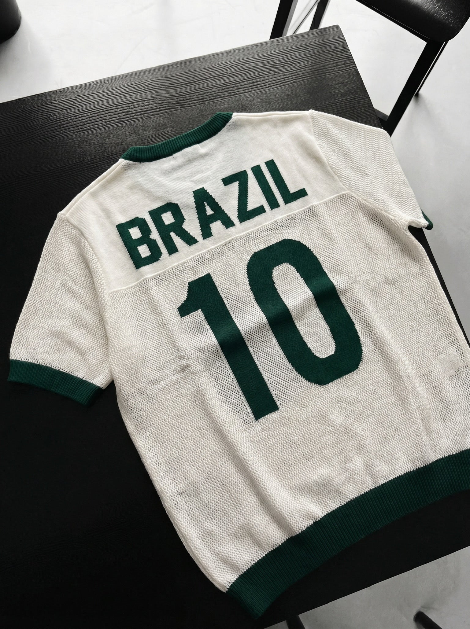 Oversize Brazil Knit T-shirt - White - Image 7