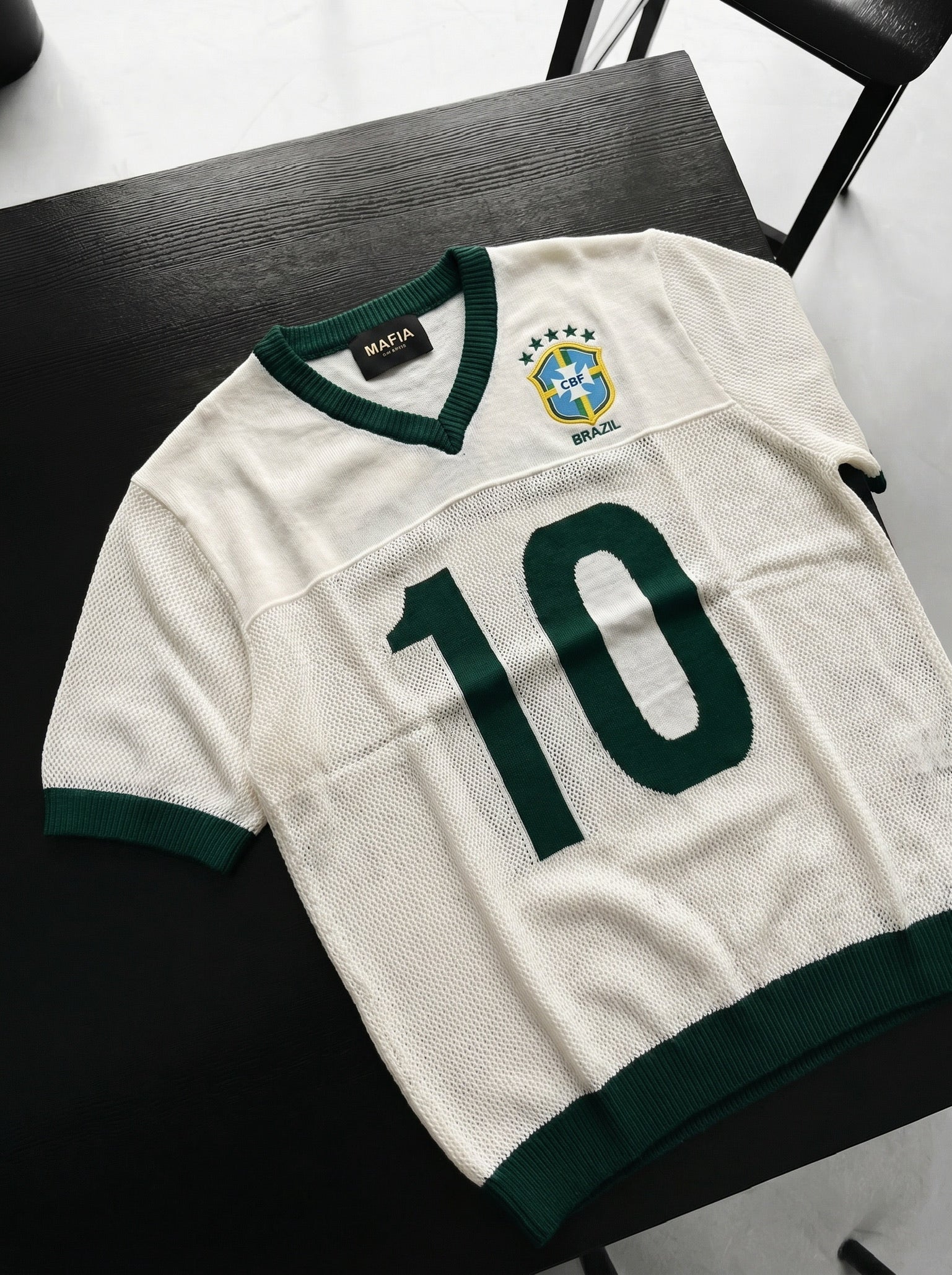 Oversize Brazil Knit T-shirt - White - Image 8