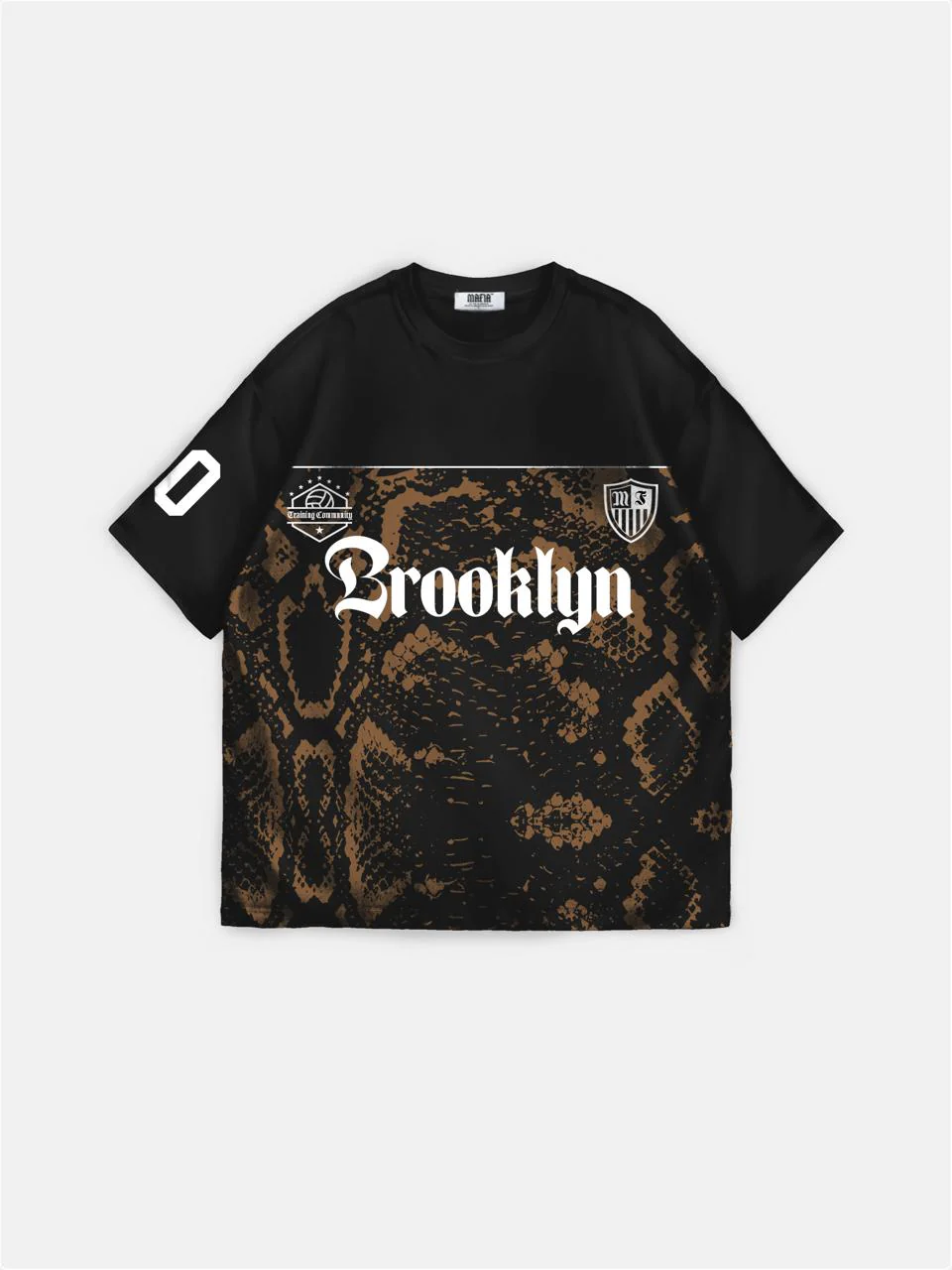 Oversize Brooklyn T-shirt - Black and Brown - Image 3