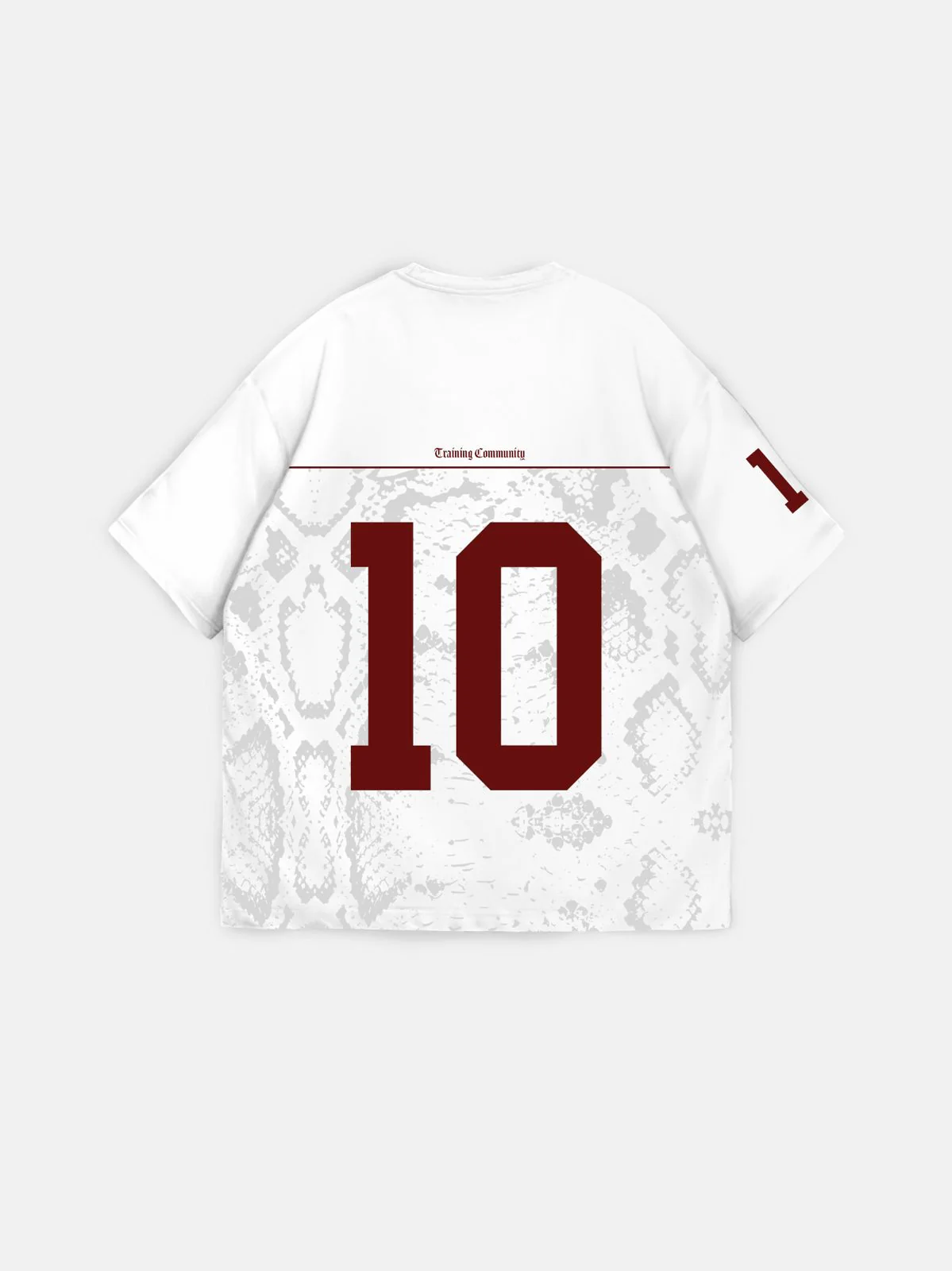 Oversize Brooklyn T-shirt - Ecru and Bordeaux - Image 4
