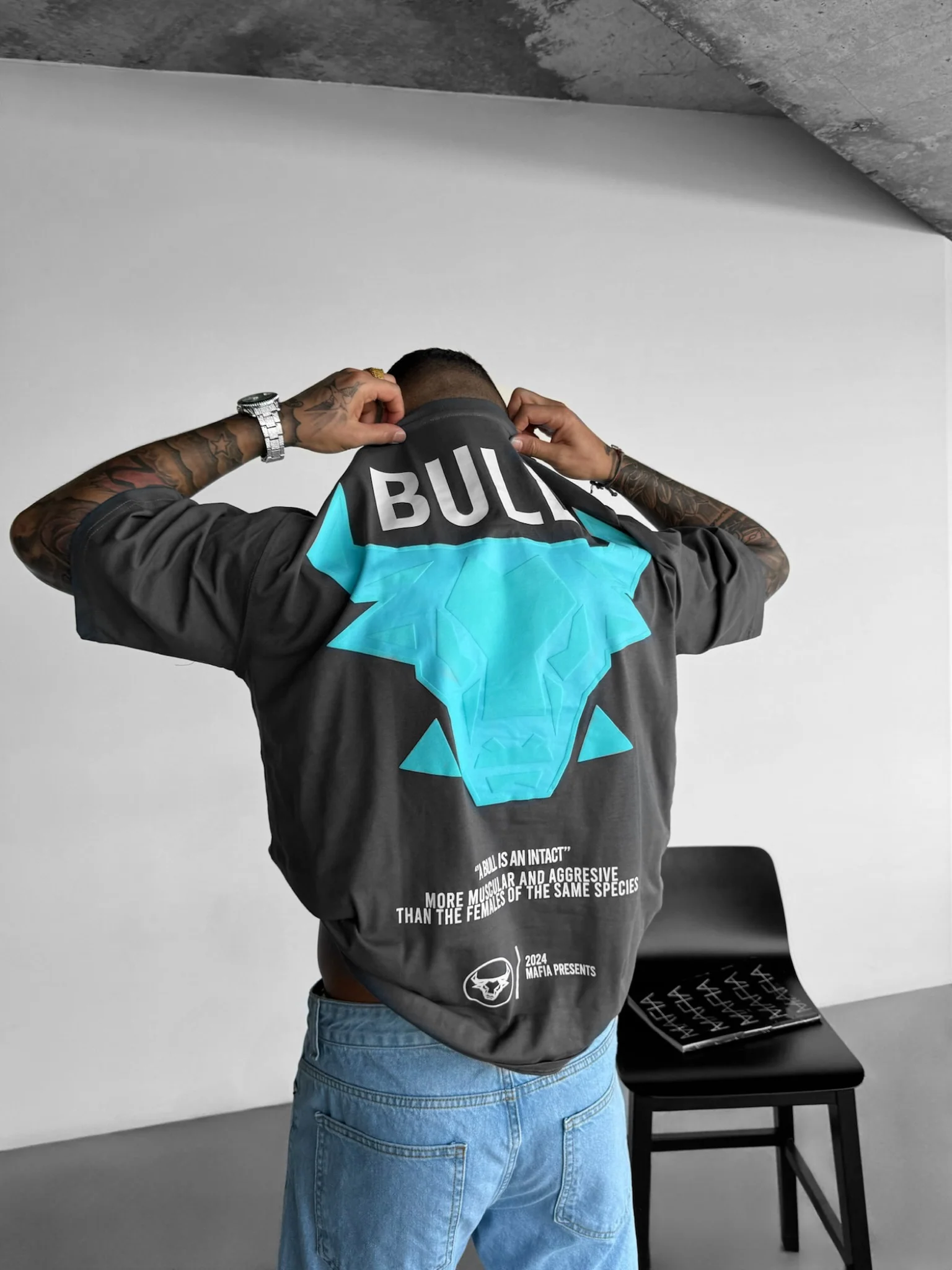 Oversize Bull T-shirt - Anthracite - Image 2