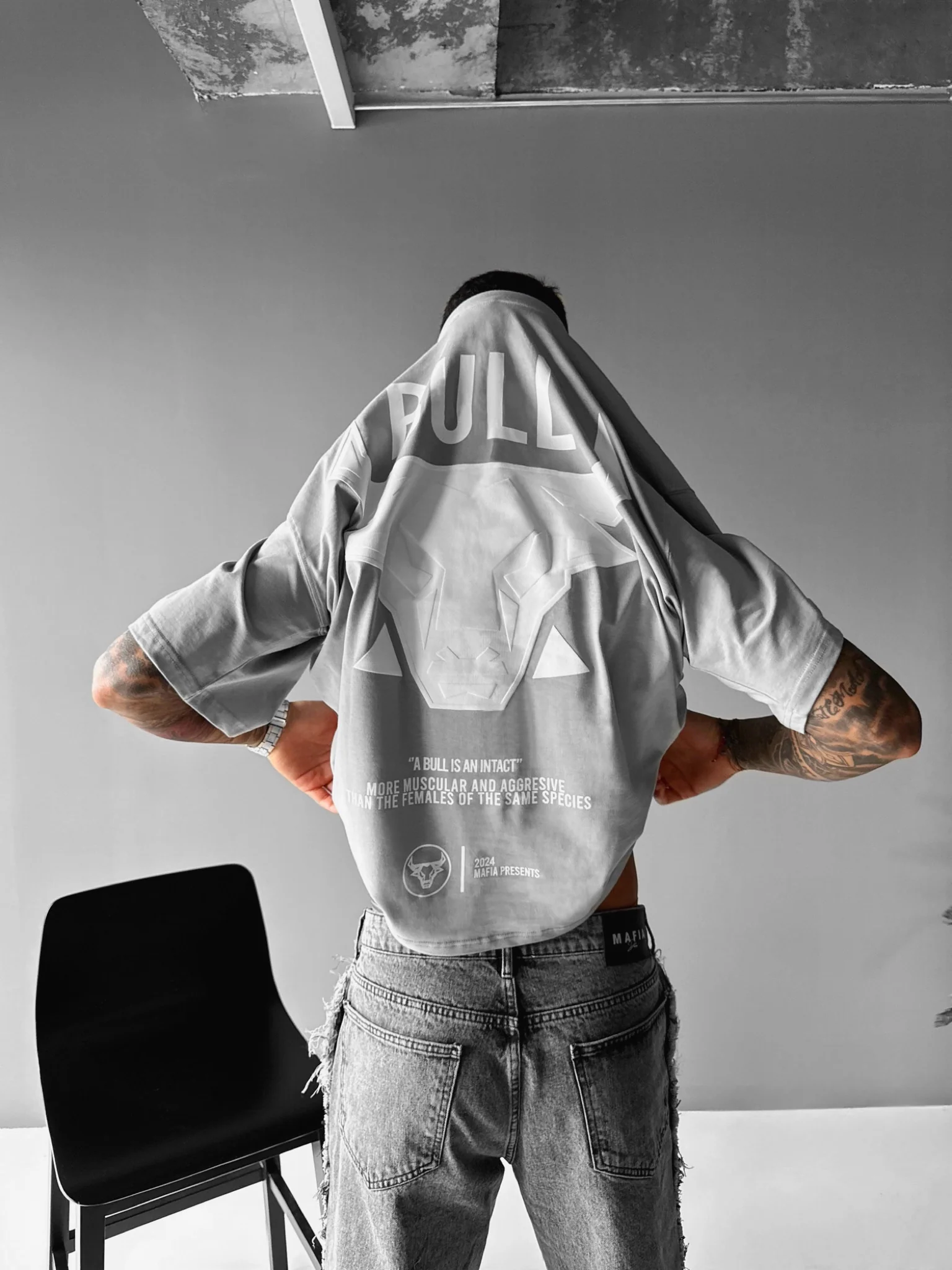 Oversize Bull T-shirt - Grey