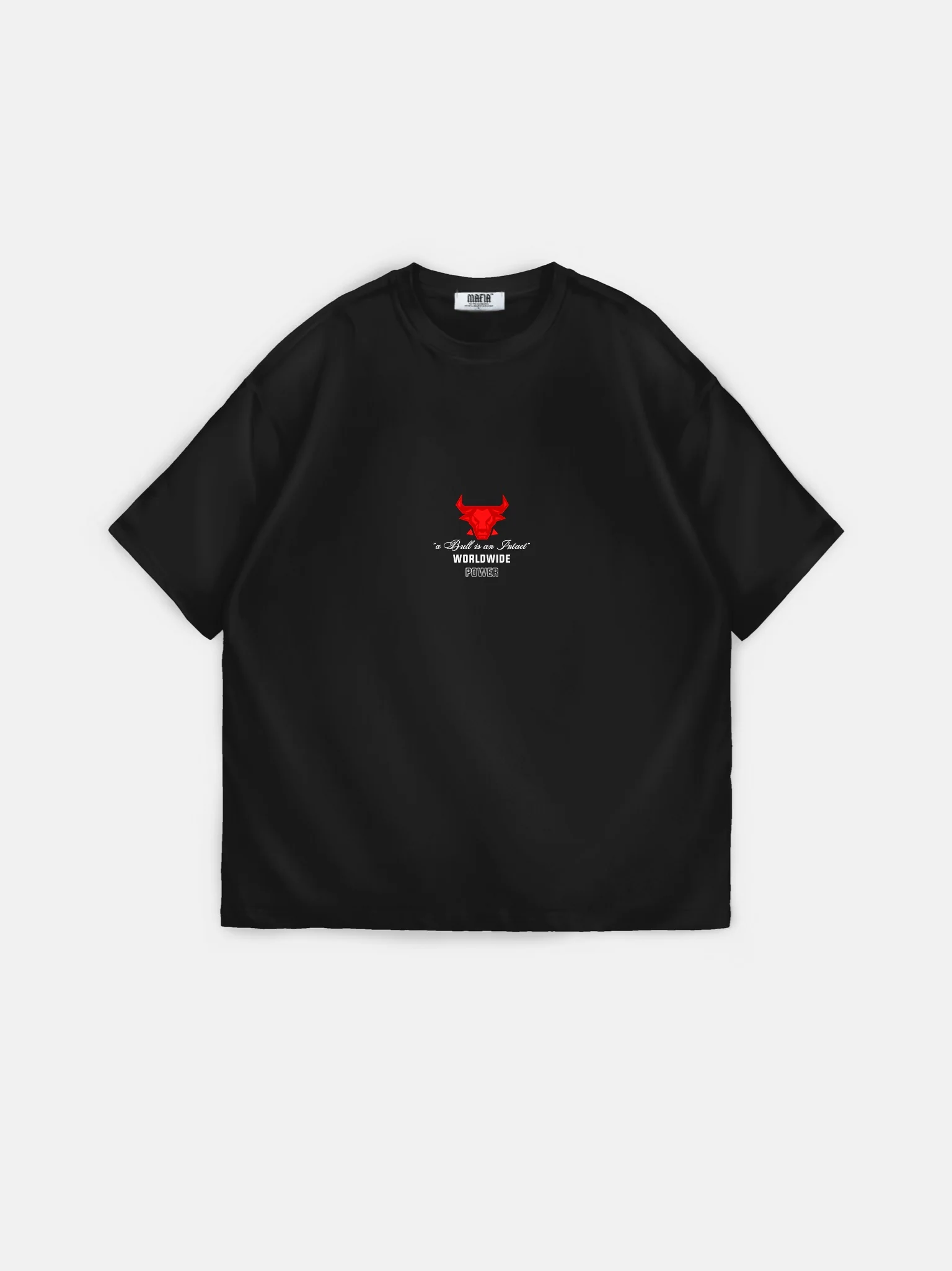 Oversize Bull Worldwide T-shirt - Black and Red - Image 5
