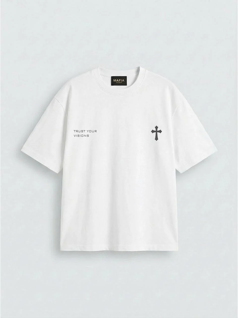 Oversize Cross T-shirt - Ecru - Image 2