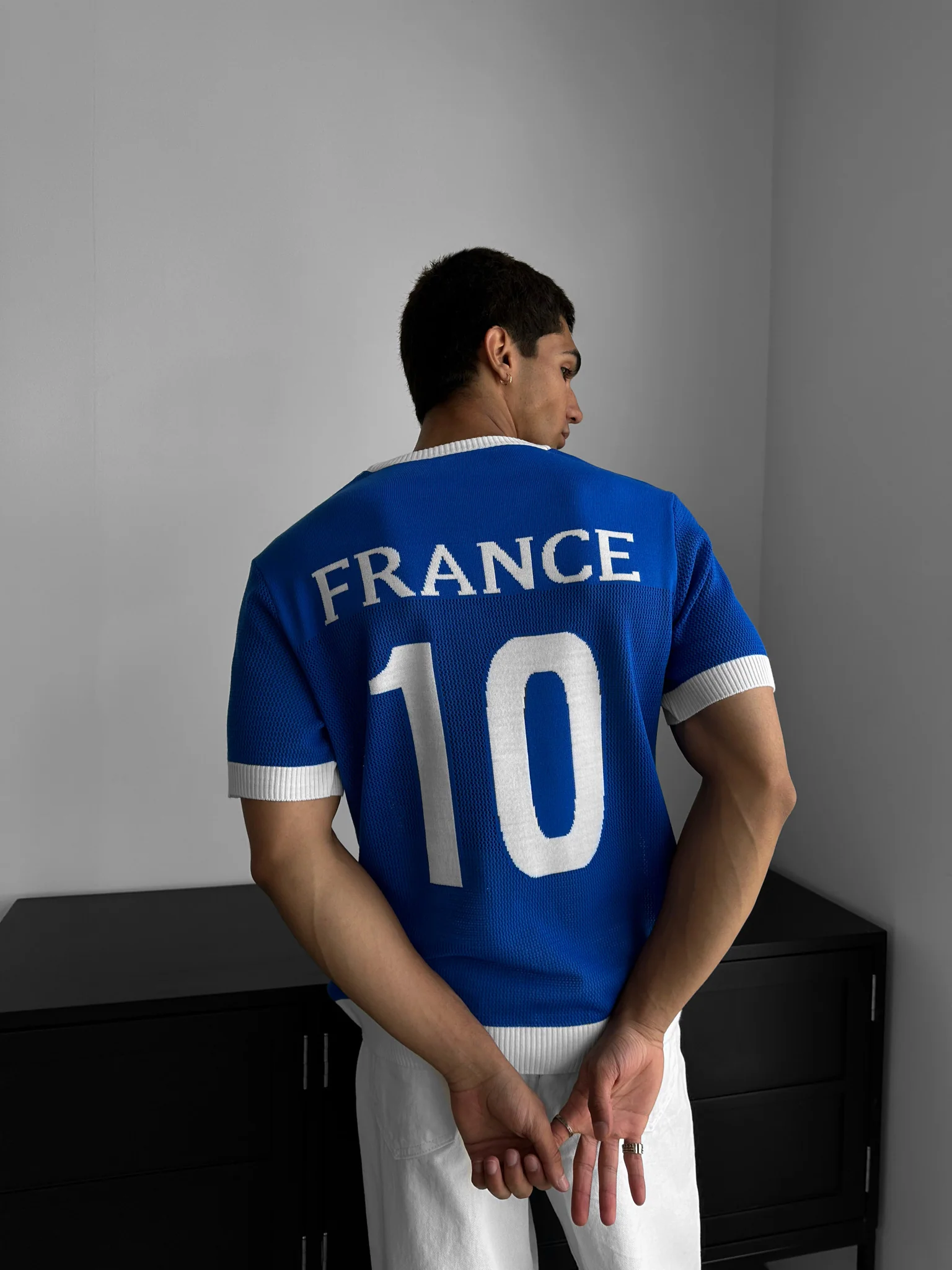 Oversize France Knit T-shirt - Sax - Image 5