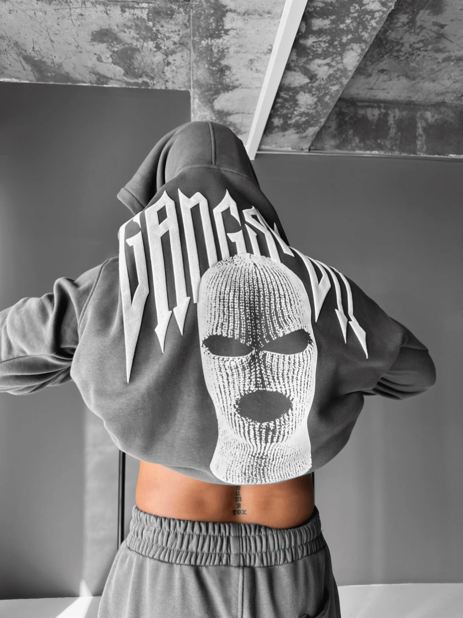Oversize Gangster Hoodie - Anthracite