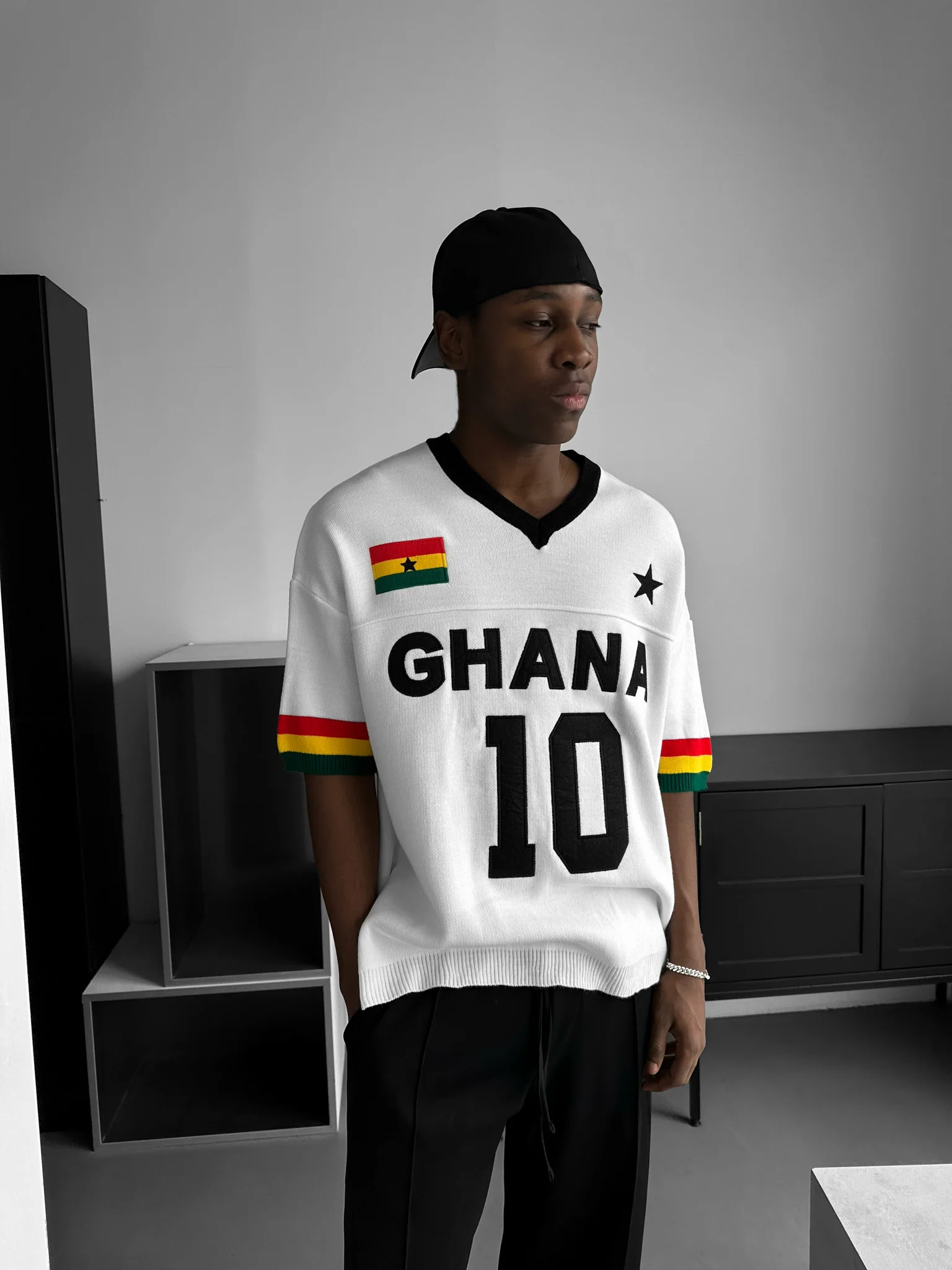 Oversize Ghana Knit T-shirt - White - Image 2