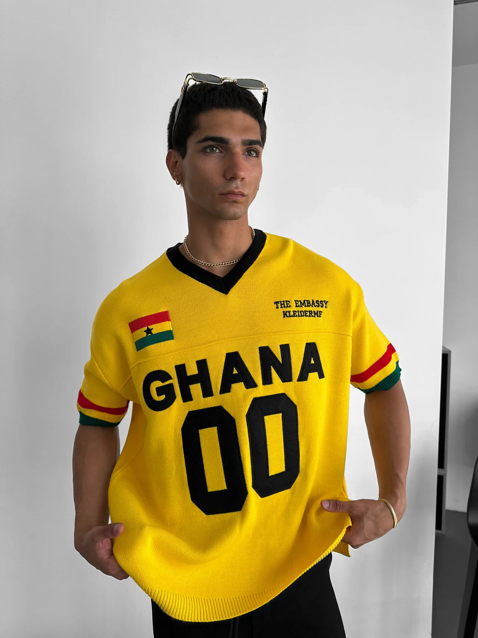 Oversize Ghana Knit T-shirt - Yellow - Image 4