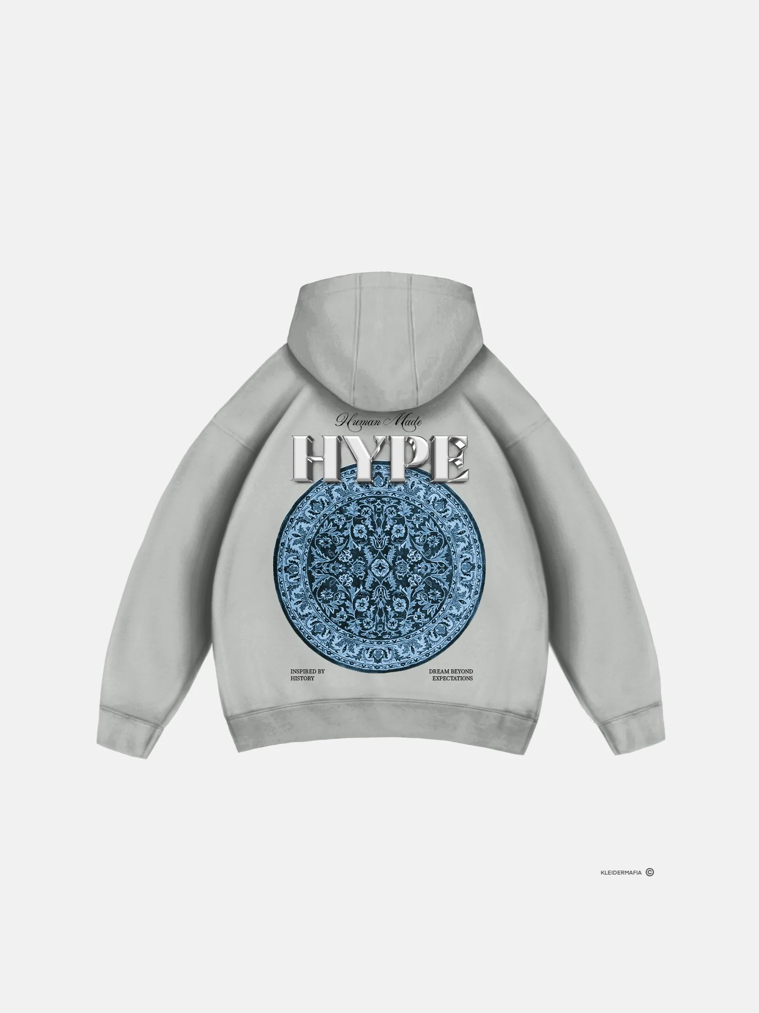 Oversize Hype Hoodie - Grey - Image 2