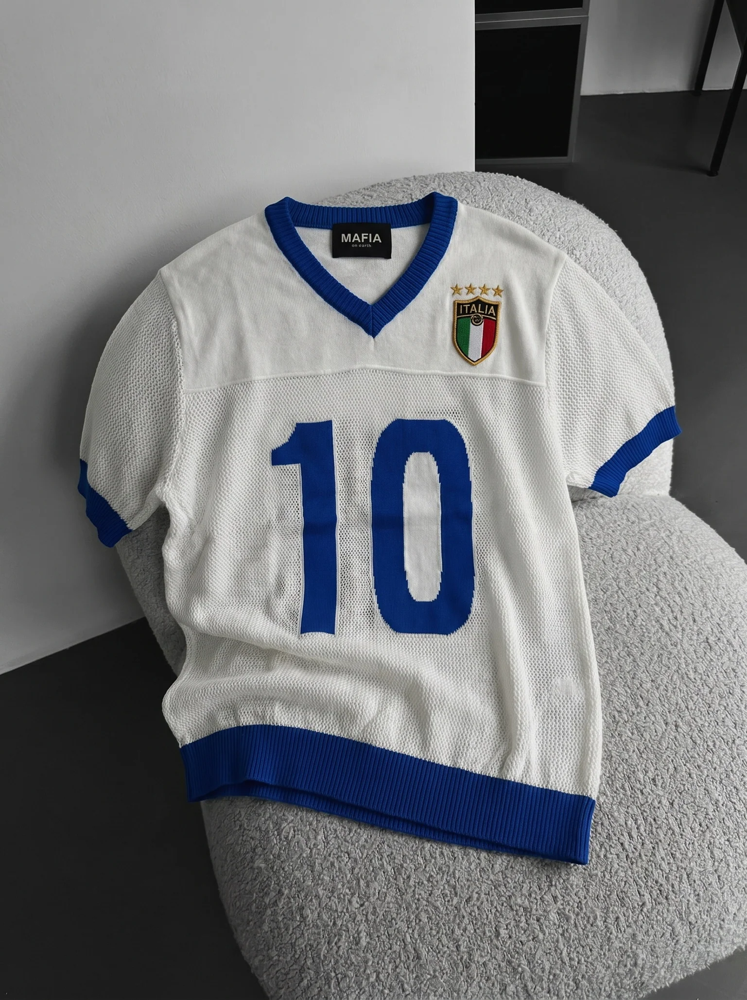 Oversize Italy Knit T-shirt - White