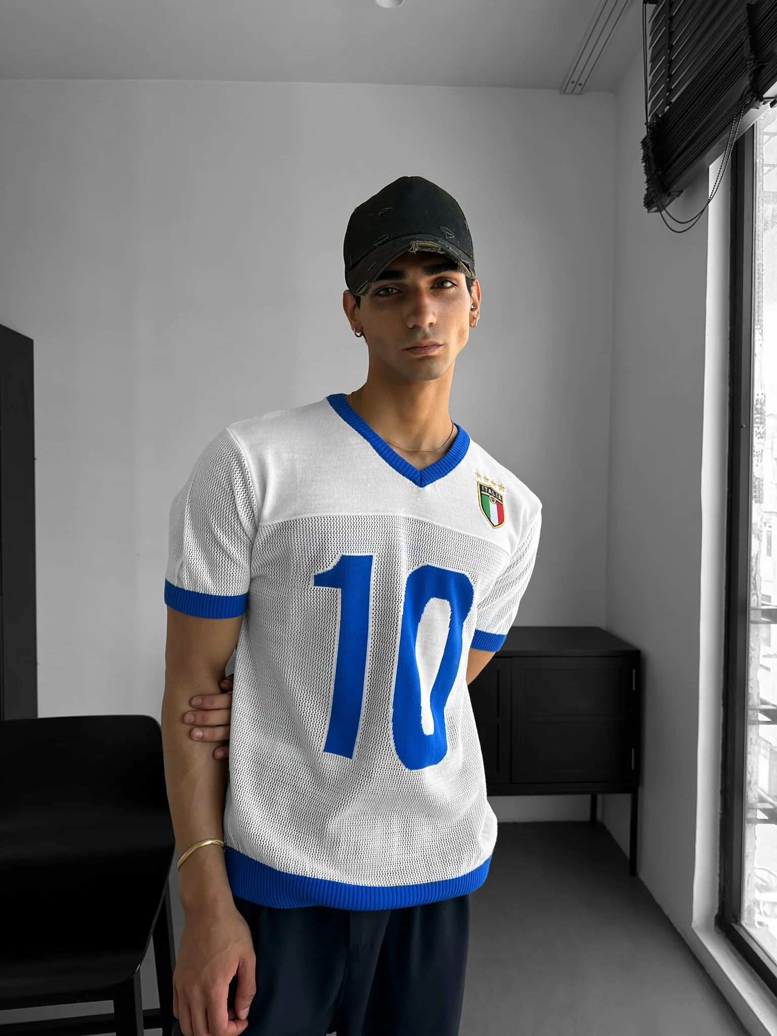 Oversize Italy Knit T-shirt - White - Image 4