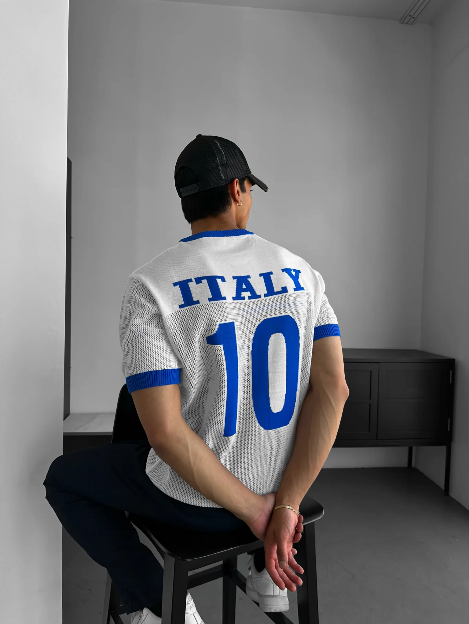 Oversize Italy Knit T-shirt - White - Image 6