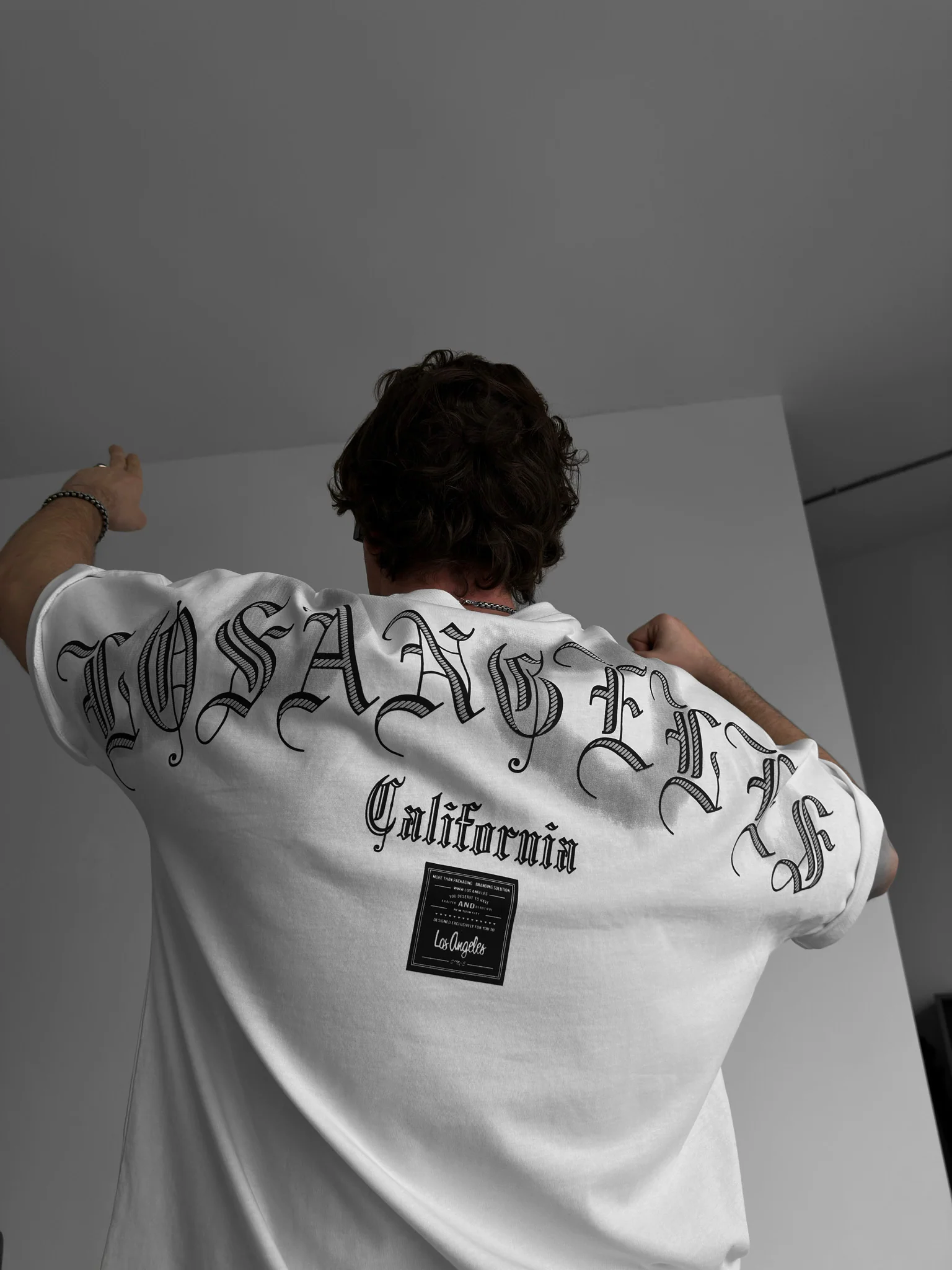 Oversize Los Angeles T-shirt - Ecru