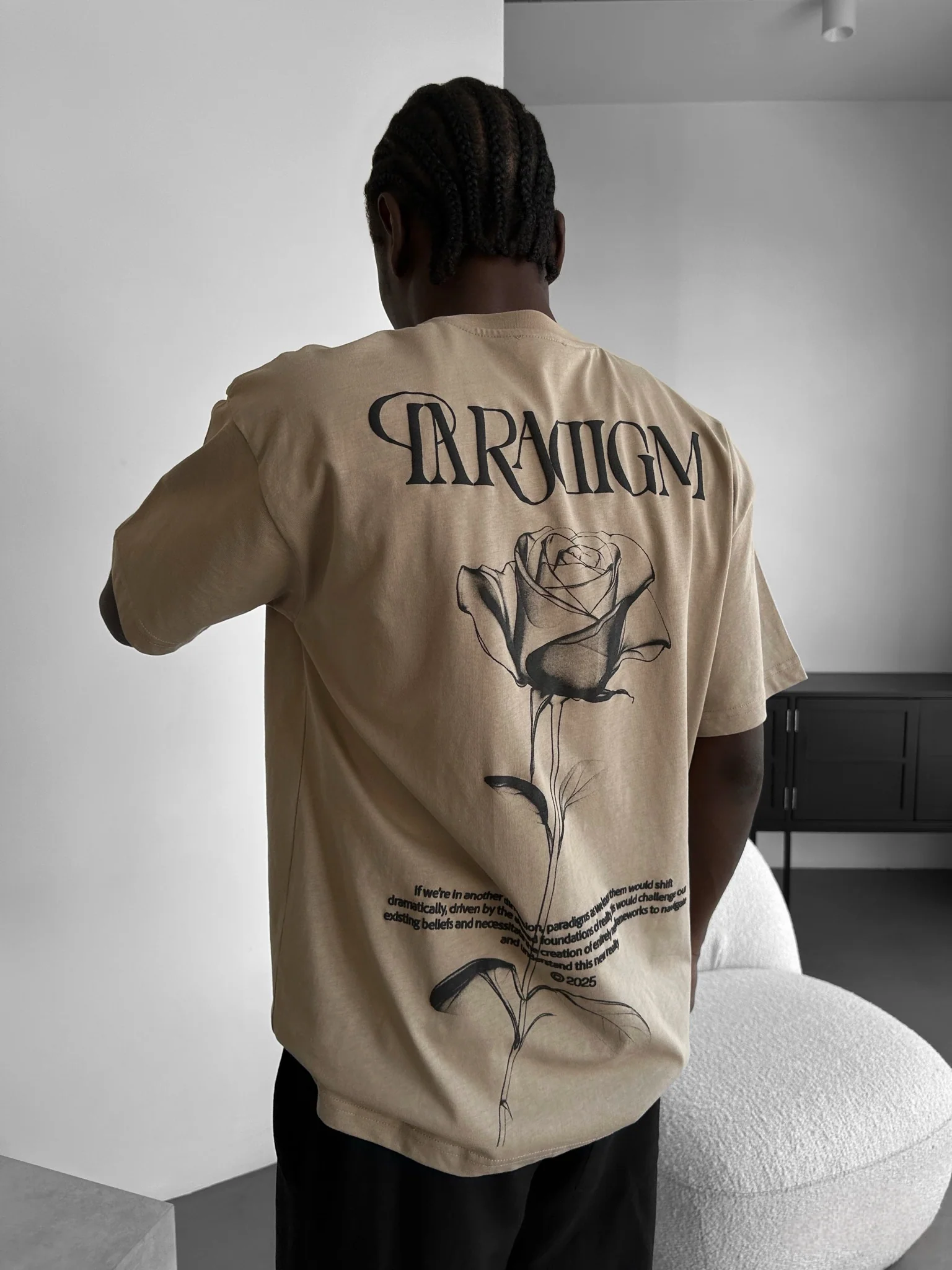 Oversize Paradigm T-Shirt - Beige