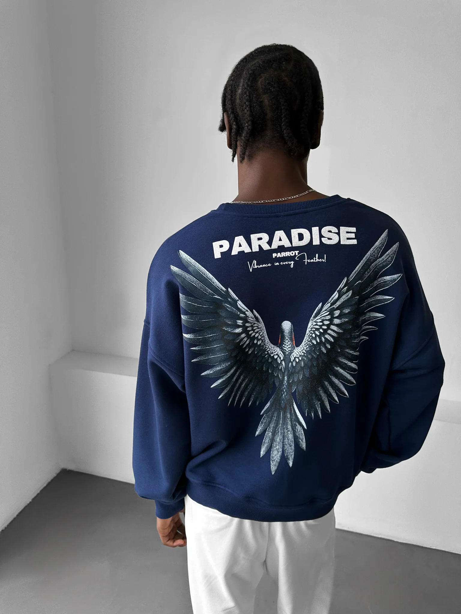 Oversize Paradise Sweater - Navy Blue