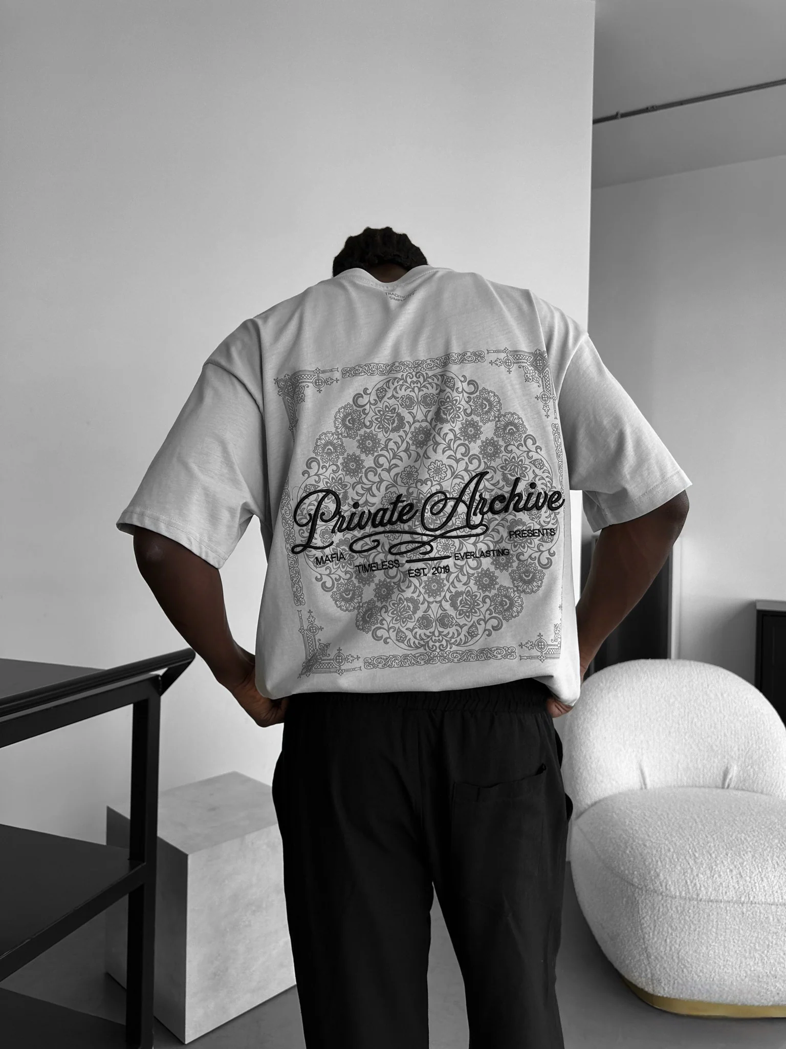 Oversize Private Archive T-Shirt - Grey