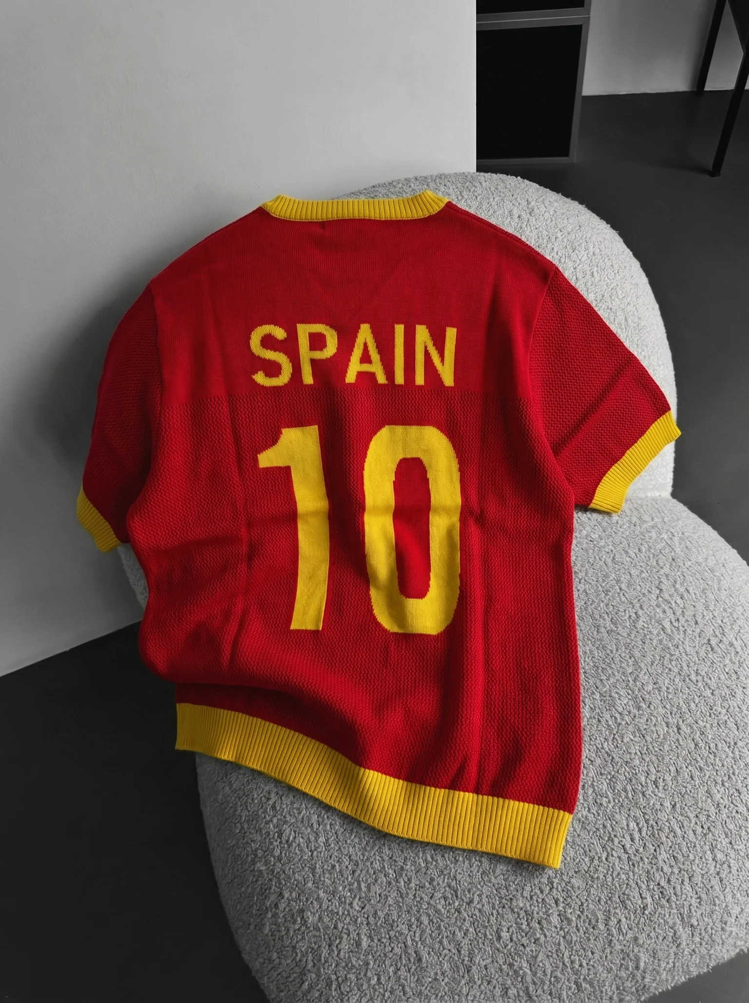 Oversize Spain Knit T-shirt - Red - Image 6