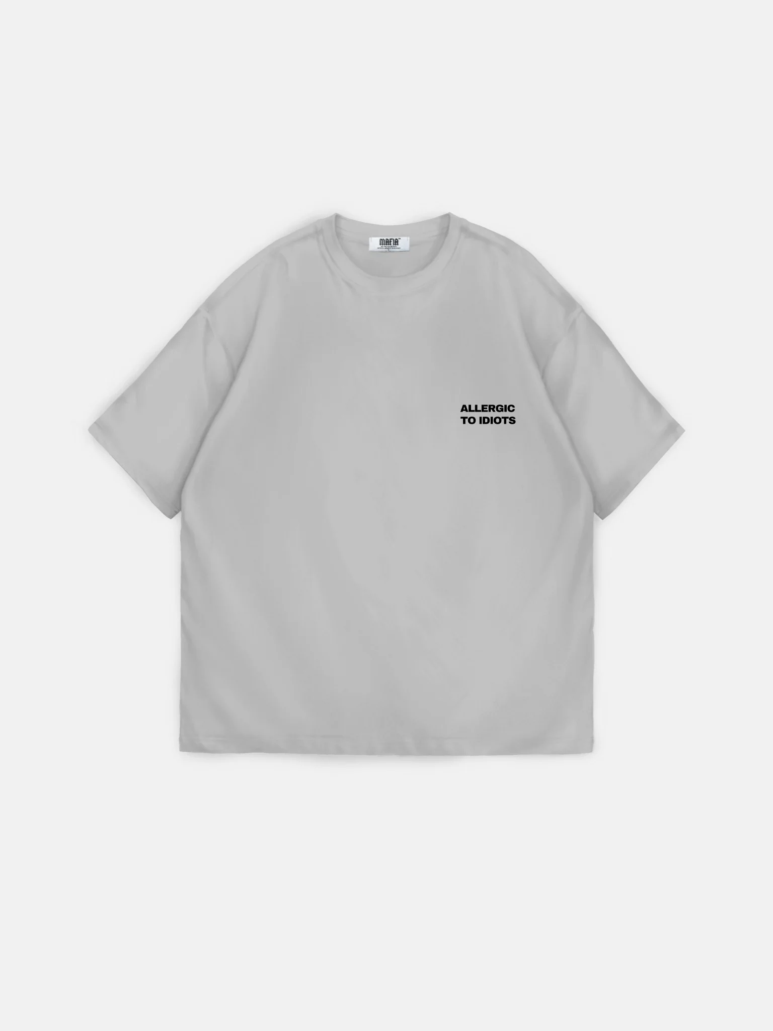 Oversize Statement T-shirt - Grey - Image 8