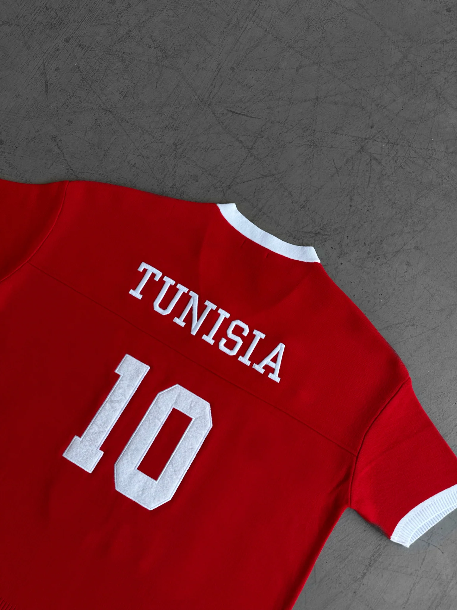 Oversize Tunisia Knit T-shirt - Red - Image 2