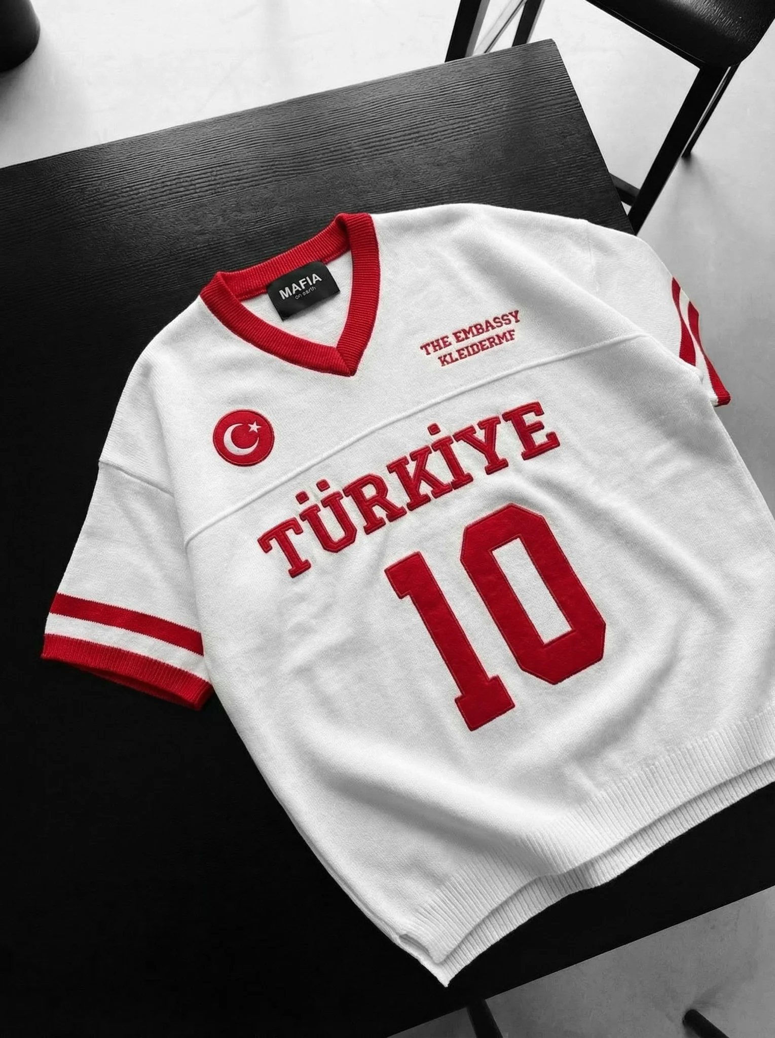 Oversize Türkiye Knit T-shirt - White