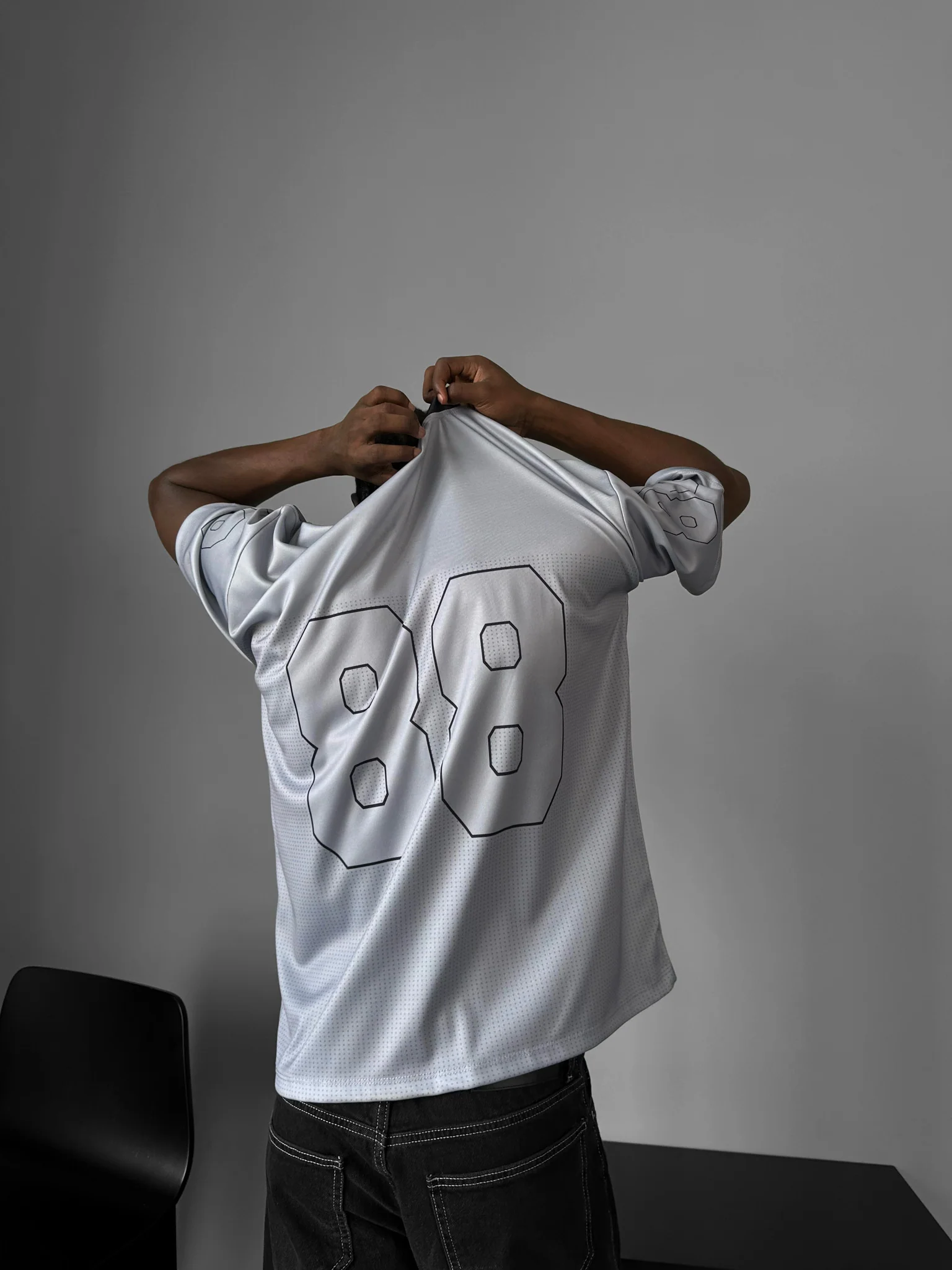 Oversize Varsity Mafia T-Shirt - Grey
