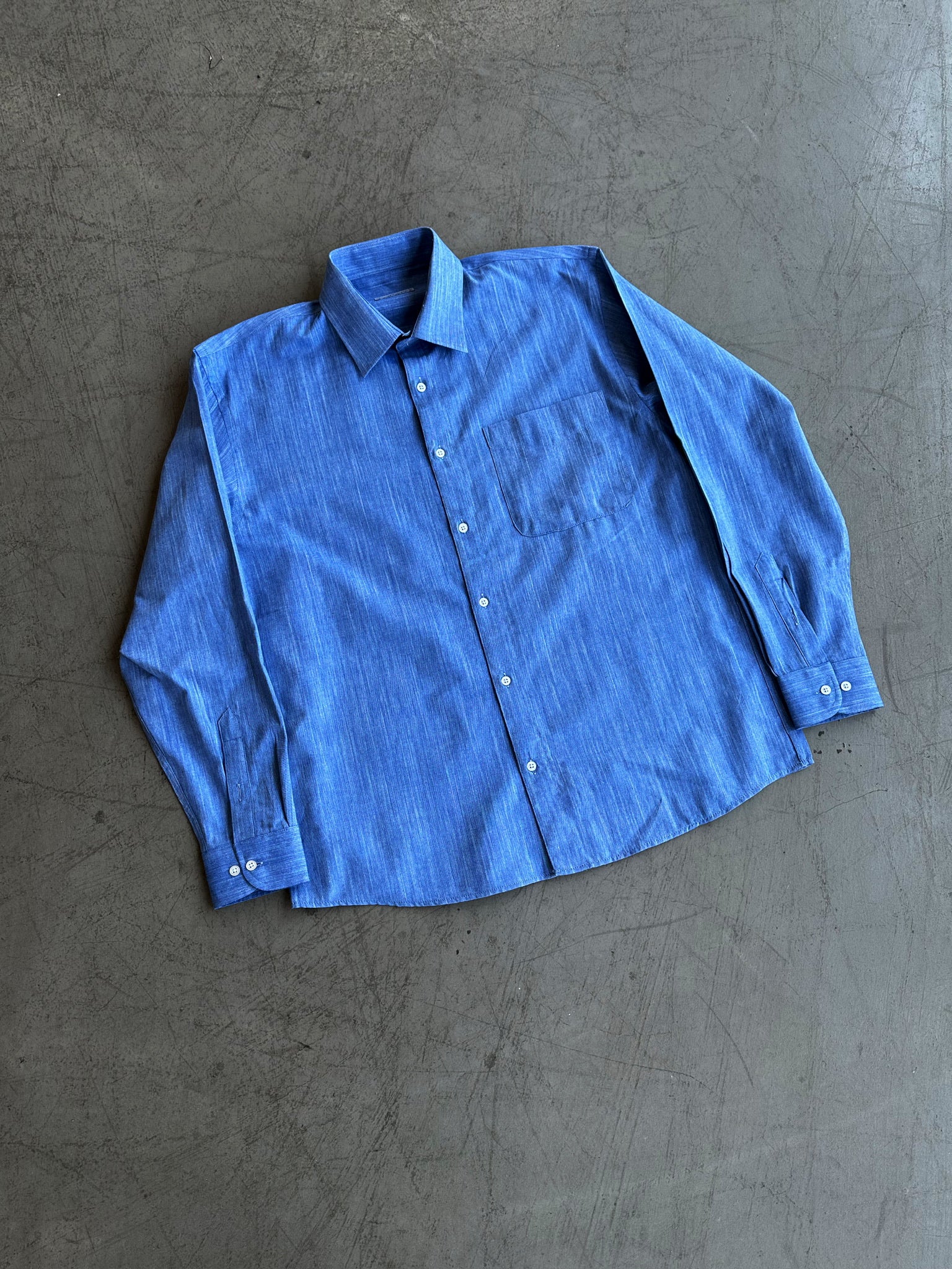 Regular Fit Cotton Pocket Shirt - Navy Blue - Image 2