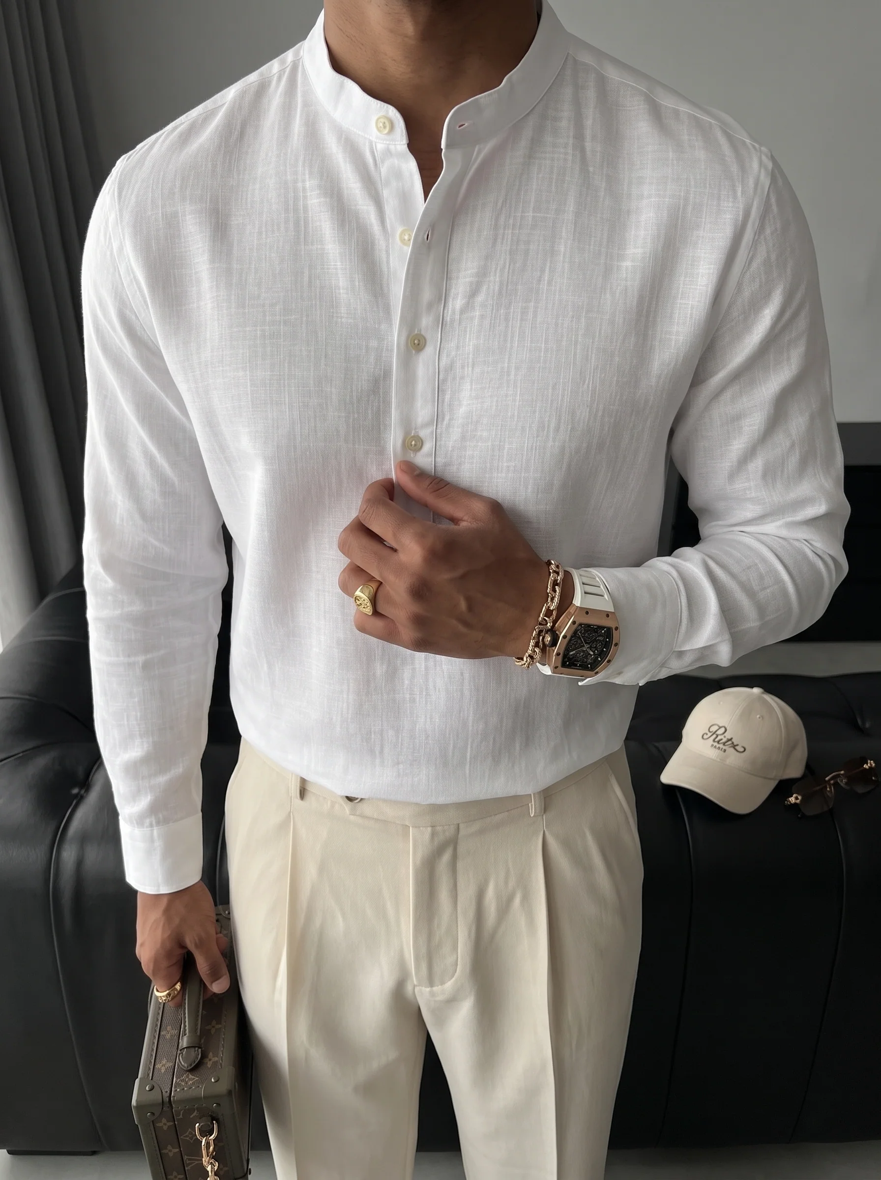 Regular Fit Cotton Shirt - White - Image 2