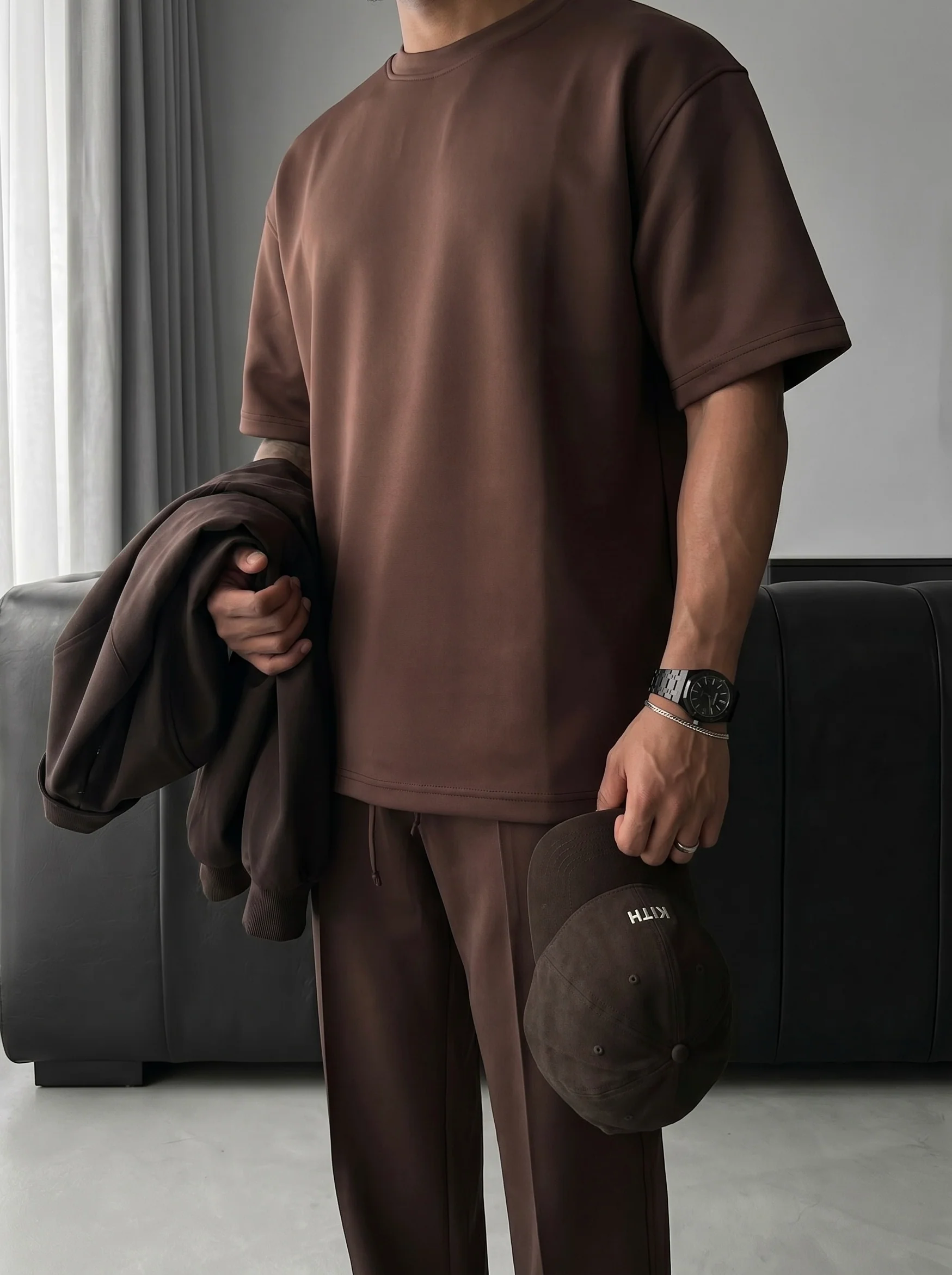 Regular Fit Diver T-shirt - Brown