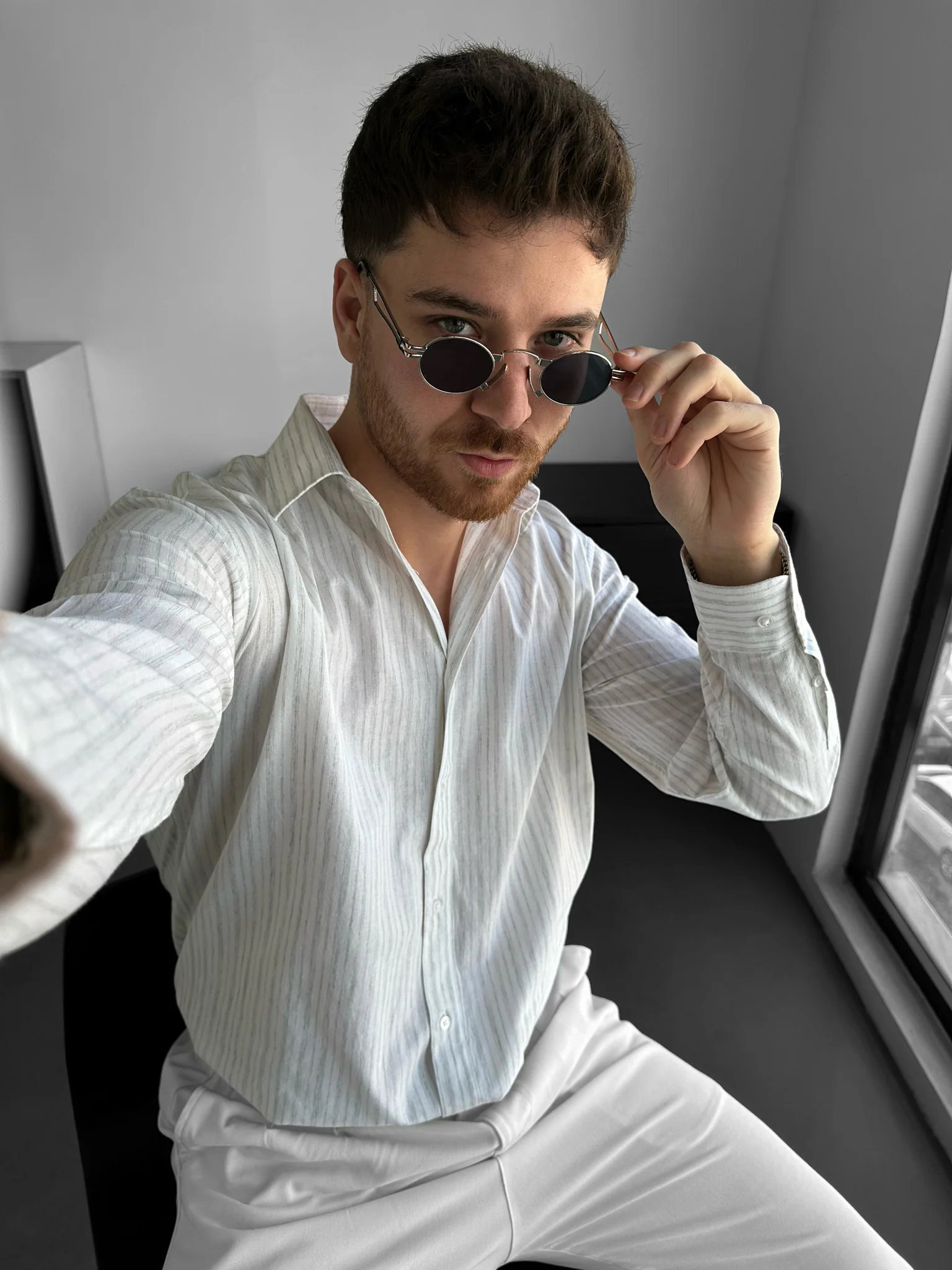 Regular Fit Striped Shirt - Green
