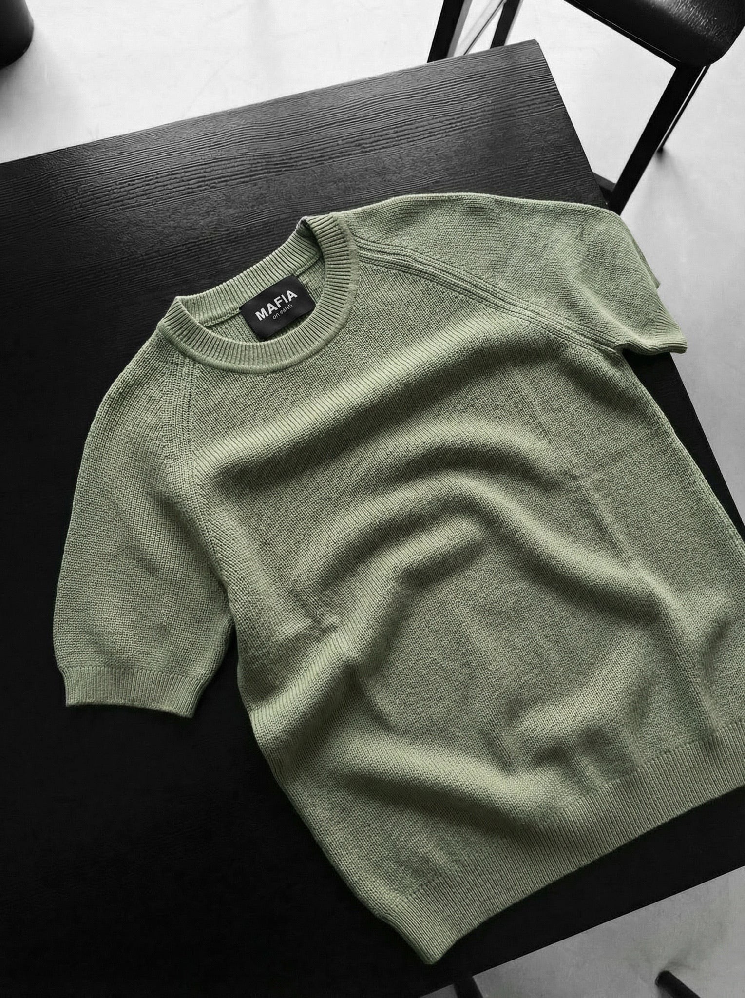 Slim Fit Knit T-shirt - Mint
